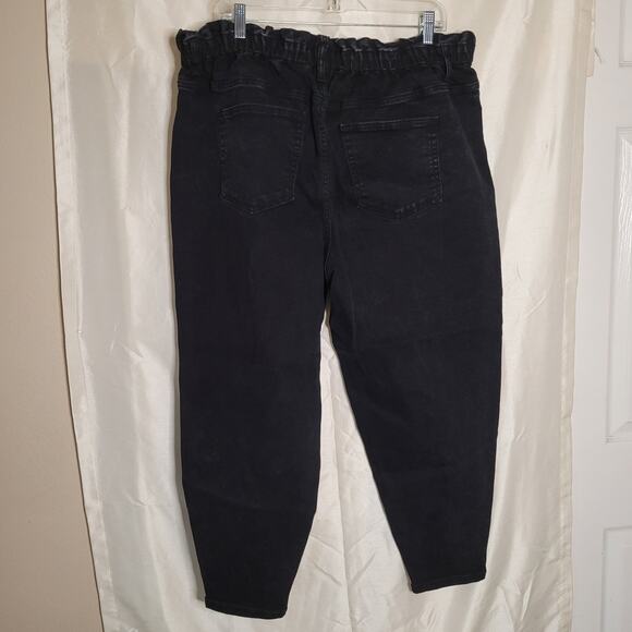 Terra & Sky Women's Plus Size 22W Black Paperbag Waist Jeans - Picture 10 of 15